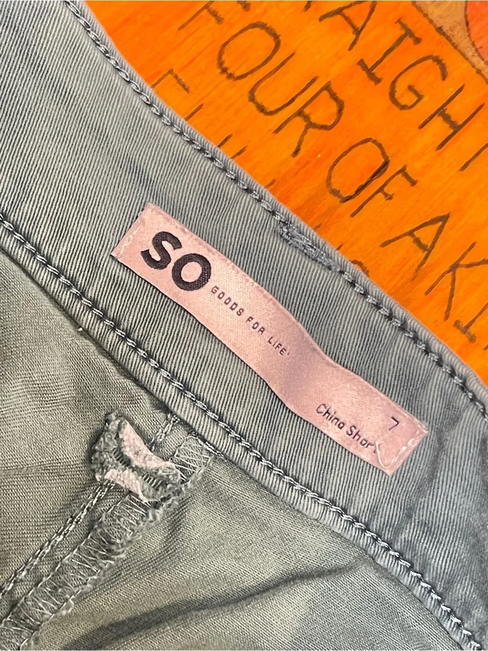 So Good For Life Size 7 Women Green Blue Chino Shorts Cotton Lyocell Spandex - Picture 2 of 6